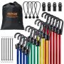 32-piece bungee cord set, 8 mm with A3 steel hooks