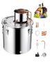 Stainless steel alcohol distillation apparatus 50 L with copper spiral and thermometer