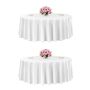 White round polyester tablecloths, 120 inches, 2 pcs.