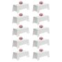 White polyester tablecloths for rectangular tables, 70x120 inches, 10 pcs. per pack