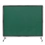 Welding screen with frame, 1.83x2.44 m, green, vinyl, with wheels