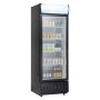 Commercial vertical beverage refrigerator, 275 L, with glass door