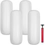 4 ribbed boat fenders 10"x28" for mooring protection