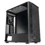Gaming PC case, mid-tower, tempered glass panel, dust filter, 4 x 120 mm fans, ATX/M-ATX/ITX