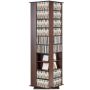 Media storage cabinet, rotating tower, espresso, 1040 CD capacity