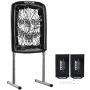 Baseball and softball practice net, 21x29 inches, adjustable height