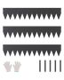 Steel Garden Landscape Edging, 3-Piece, 40x8 Inch, Black