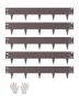 Steel Brown Landscape Edging, 39x4 inches, 5-pack