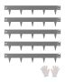 Steel Landscape Edging, 39x3 inches, 5 pcs., Dark Gray