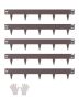 Steel flexible garden edging, brown, 39x3 inches, 5 pcs. per pack