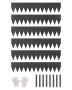 Steel Landscape Edging 40x8 Inch, Black, 6-Pack, Rust Resistant