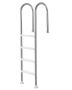 Pool ladder 4 steps stainless steel with handrail and deck board, 54 inches