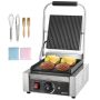 Electric panini grill 1800 W, stainless steel, 22x23 cm