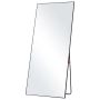 Full-length floor mirror, 71x31 inches, black, aluminum frame