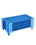 Folding blue children's cots, 6 pcs., 40x23 inches, for preschoolers