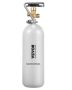 CO2 cylinder 4.41 lb alloy steel with DIN477 valve, gray coating, for beer dispensing