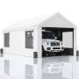 Carport 3.7x6.1 m with ventilated windows and removable side walls