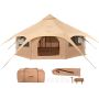 Canvas bell tent, 5 m, up to 8 people, breathable, for camping
