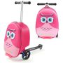 Children's pink 20-inch suitcase with shiny PU wheels, 20 L
