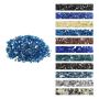 High temperature fireplace glass, 12.7 mm, Pacific blue