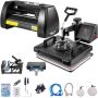 5-in-1 digital 15"x12" heat press and 14" vinyl cutter with signmaster software