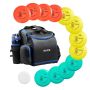 Disc golf set of 12 discs with putter and backpack for beginners