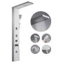 Shower column 53 inches with rain shower head and 5-function mixer, stainless steel