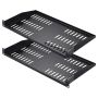2 pcs. 1U server racks, 10 inches, 23 kg, ventilated, cantilever or wall-mounted