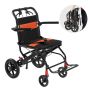 Folding wheelchair transport chair, aluminum, 45.7 cm, 99.8 kg