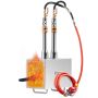 Portable propane gas forge, 2 burners, stainless steel