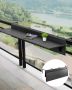 Hanging balcony table, foldable, 12 x 59 inches, for terrace and veranda
