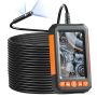 Endoscope camera with light, dual lens borescope, 10.9 cm screen, 15 m cable
