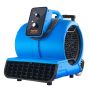 Portable floor blower fan, 3 speeds, timer, 3 blowing angles