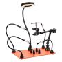 Magnetic soldering station with helper arms, LED and 4 PCB holders