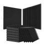 Acoustic foam panels 12x12x2 inches, black, 50 pcs., for sound insulation