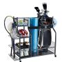 Golf equipment storage rack with wheels, steel, black
