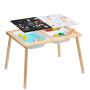 Sensory wooden children's table with board and storage boxes