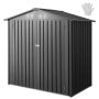 Metal outdoor garden storage shed 1860x1210x1841 mm with lockable door and shutters