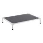 Raised dog bed (hammock) for large dogs, gray, L, aluminum frame