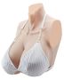 Silicone fake breast plate H-shaped, ivory color