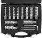 Ring drill set, 13 pcs., M2AL HSS, 5.1 cm depth, with case
