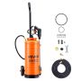 Industrial stainless steel concrete sprayer with wheels, 14 L, for construction