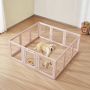 Dog whelping box, 1.54x1.5x0.6 m, clear plastic enclosure for large dogs