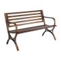 Outdoor bench, 127 cm, metal frame, antique bronze