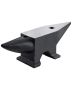 Cast steel single horn anvil, 60 kg, with table top and base