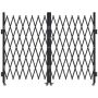 Double folding steel gate, lockable, 330×160.5 cm, for outdoor security