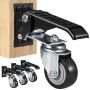 Desk casters, 6.3 cm, 74.8 kg, 4 pcs., height adjustable, 360° swivel