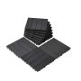 Interlocking plastic patio tiles, 12"x12", dark gray, 10 pcs.