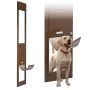 Dog door for sliding glass doors, aluminum frame, adjustable height 1927–2040 mm, 260x413 mm flap