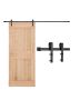 10ft Sliding Barn Door Hardware Kit, Black, 330lbs Load Capacity